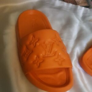 Louis Vuitton Waterfront Mule Orange Slides